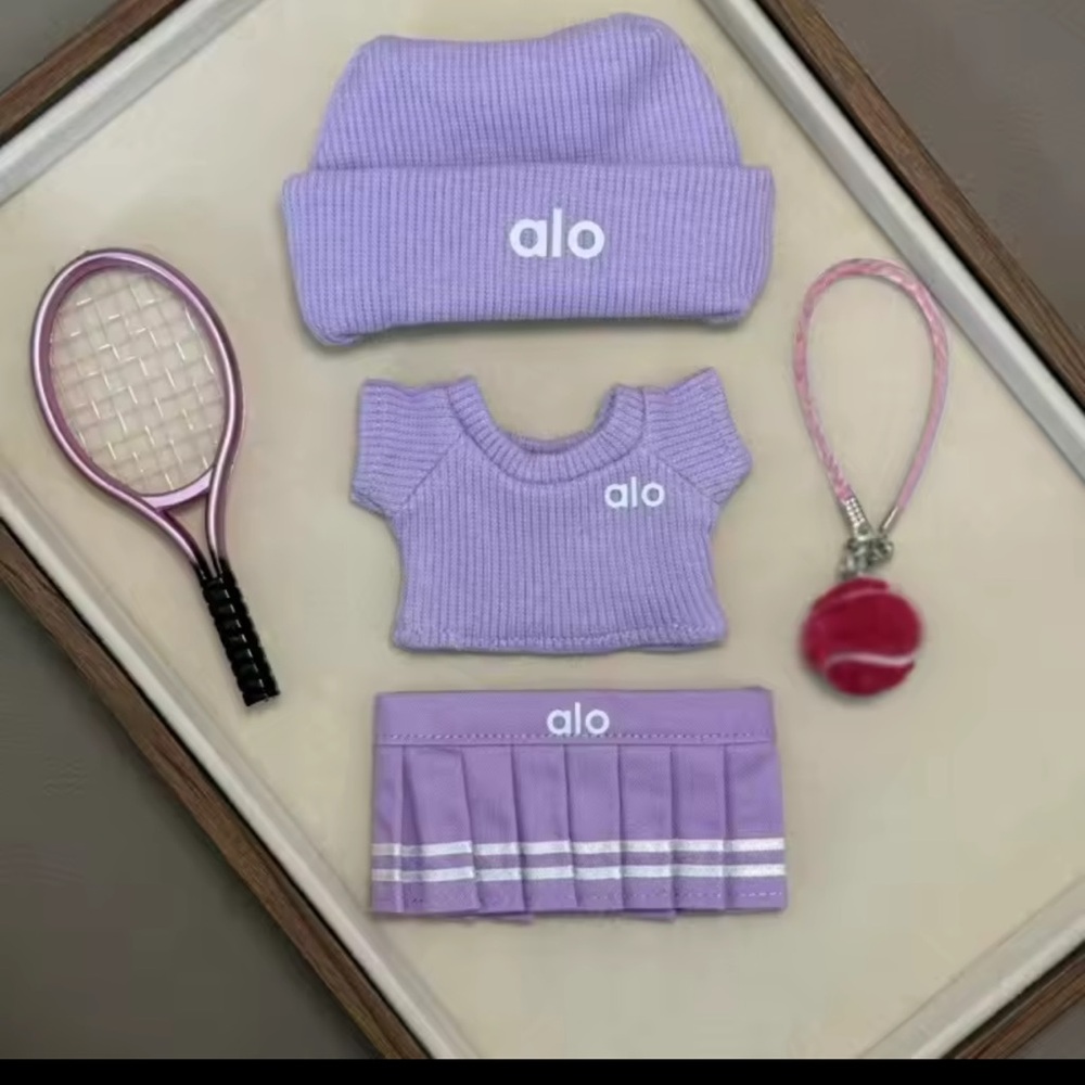 Purple Tennis Outfit Set for Labubu